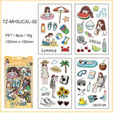 JIANWU Good Collection Book Series Vintage Life Character Landscape Material Collage PET Sticker Creative DIY Journal Stationery