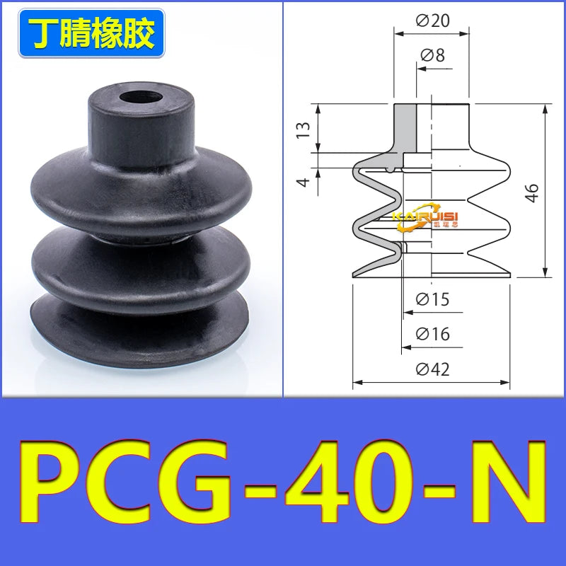5 PCS CONVUM Type Bellows Suction Round Cup PCG Series PCG-5-N PCG-7-N PCG-10-N PCG-12-N PCG-15-N PCG-18-N PCG-60-N PCG-90-N