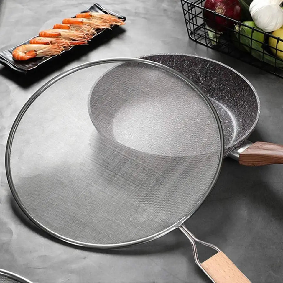 Pot Frying Oil Cooking Cover Kitchen Tools Grease Splatter Screen Guards Mesh Anti Splatter Guard Oil Net Splash Cover Pan