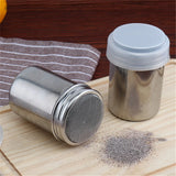 1Pc Stainless Steel Coffee Shaker Cocoa Chocolate Flour Powdered Sugar Sieve Filters Foam Spray Kitchen Cake BBQ Tools With Lid