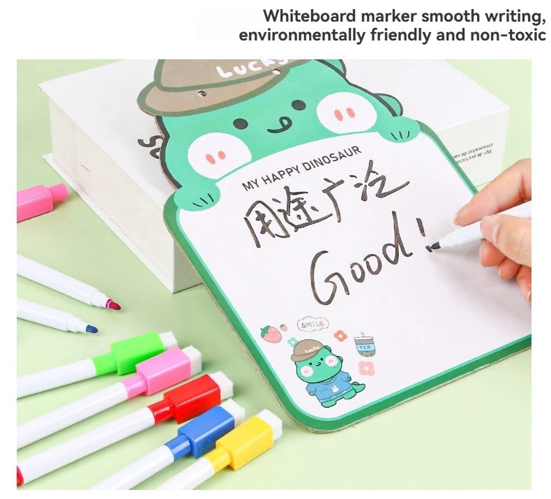 100/5Pcs Dry Erase Whiteboard Markers Set, Washable Pens with Magnetic Eraser for Office Whiteboards & Art Supplies