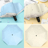 Women's Umbrella Lace Fashion Folding Umbrella Sunshade Umbrella Wind and Rain Resistance Travel Foldable Portable Student Gift