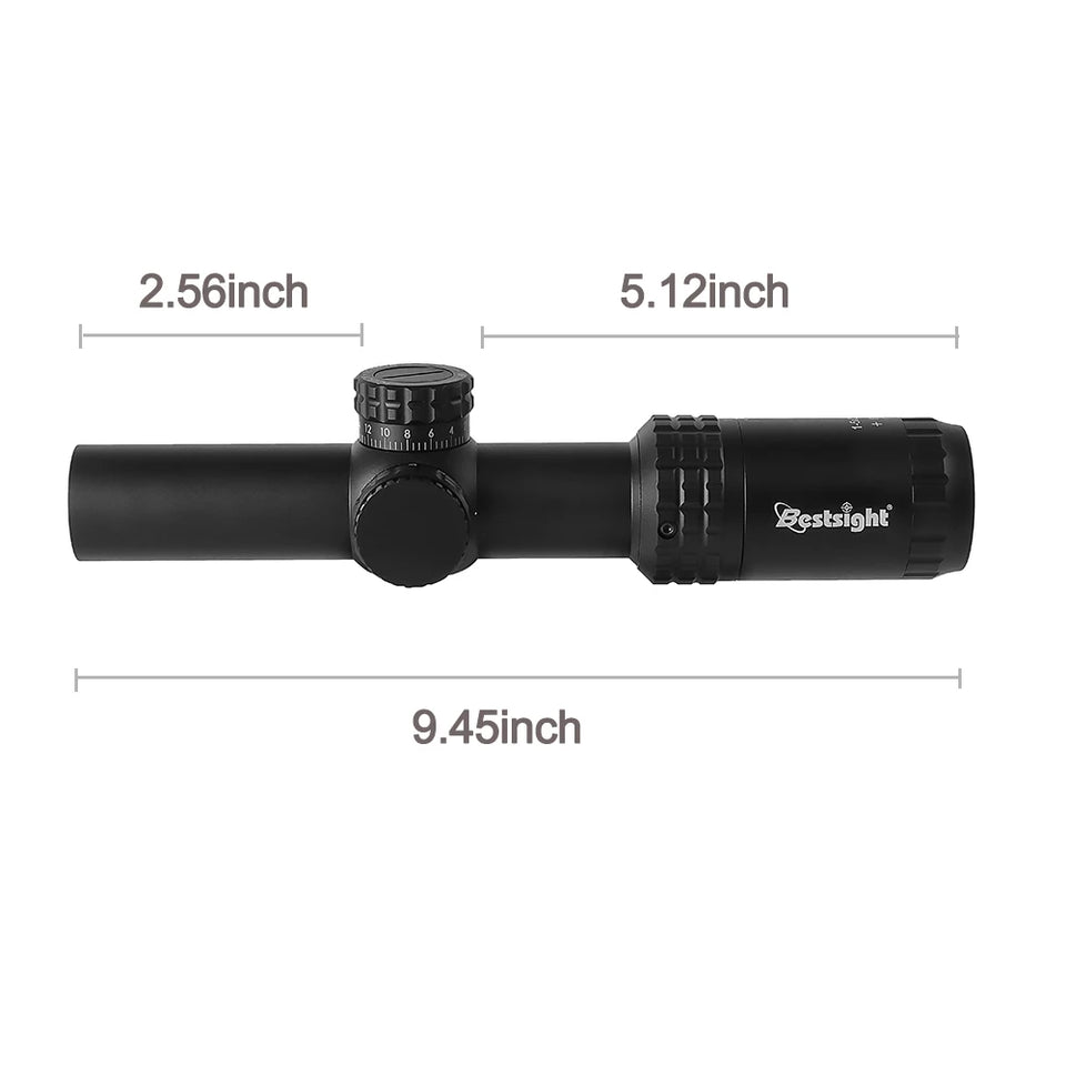 1-5X24 Tactical Optical Scope Red and Green Illuminated Reticle Hunting Scopes Compact Scope Sight