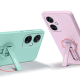 Luxury Phone Case For Oneplus Nord CE 3 Lite NordCE3 NordN30 Liquid Silicone Case Shockproof Soft Cover With Holder Sreen Film