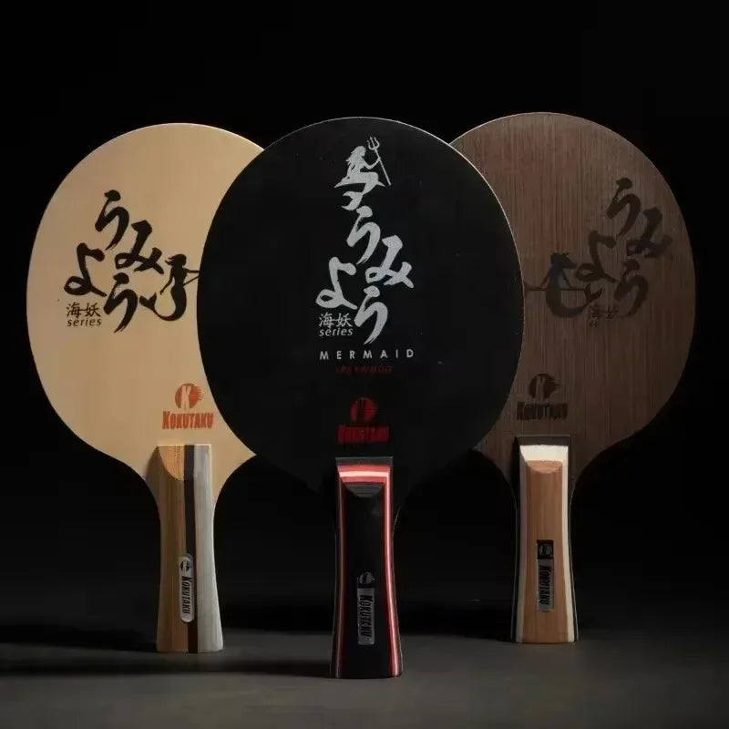 KOKUTAKU MERMAID Table Tennis Blade Racket Pure Black Carbon Wood Allround Offensive Ping Pong Bat Paddle