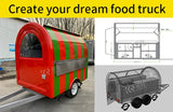 Fully Equipped Ice Cream Food Truck with Full Kitchen Trailer, Fast Food Trailer, Mobile Street Food Cart for Sale