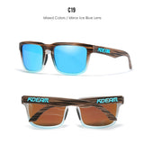 KDEAM New Arrivals Fashion Square Polarized Sunglasses For Men And Women Fishing Sun Glasses Colorful Lens With Hard Case