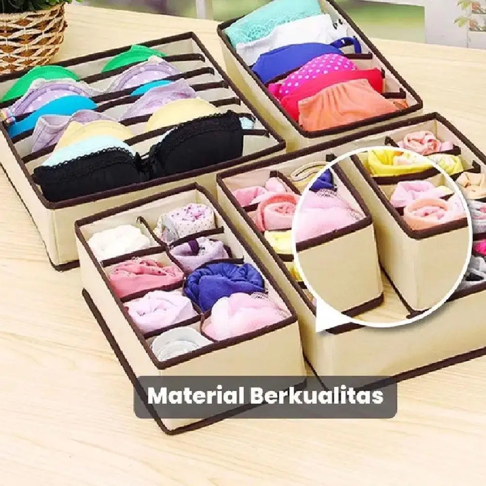 Organizer For Underwear Socks Bra Pants Foldable Closet Organizers Drawer Divider Scarf Storage Box Wardrobe Drawer Organizers