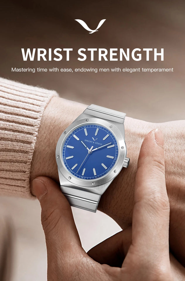 New Arrivals 2025 Specht & Söhne Luxury Watch 38MM Men's Quartz Super Slim Stainless Steel Sapphire Crystal 50M Water Resistant