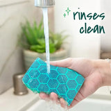 Odor Resist Heavy Duty Scrub Sponge Dishwasher-Safe Kitchen sponges for Serious Scrubbing Multipurpose Dish Sponge for Stuck-On