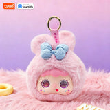 Rabbit: AI Plush Robot w/LED Eyes&Voice Control,Interactive Smart Toy USB Rechargeable Companion for Kids Gifts/Smart Home-Pink
