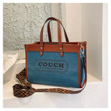 Canvas handbags women's 2023 new fashion all-match tote bag style large capacity shoulder messenger bag for woman
