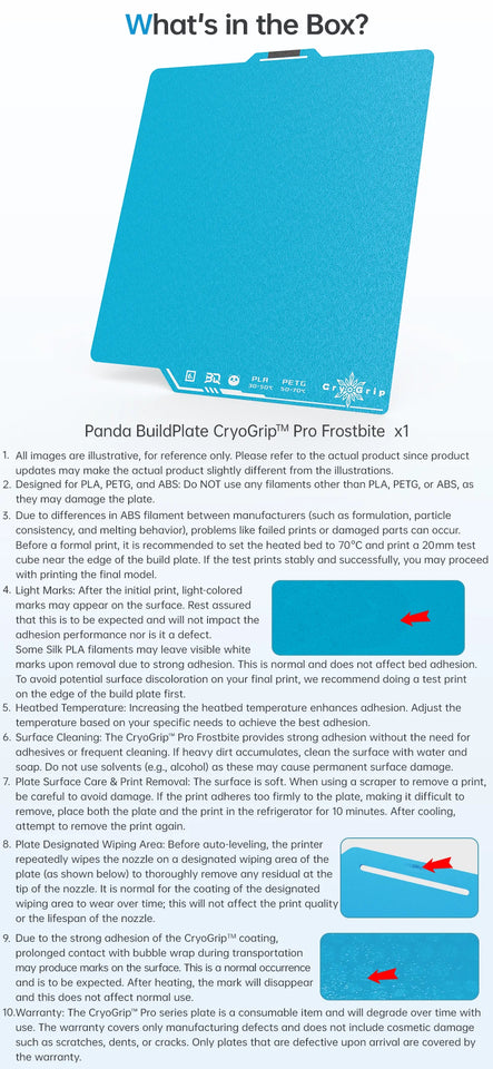 BIGTREETECH Panda Build Plate CryoGrip Pro Frostbite Cool Plate For BambuLab X2D P1 A1 X1 A1MINI Prusa XL Core One MK4 MK4S MK3