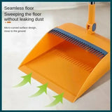 Foldable Broom and Dustpan Set, Compact Wall Mountable with Extra Stiff Bristles for Easy Storage & Cleaning