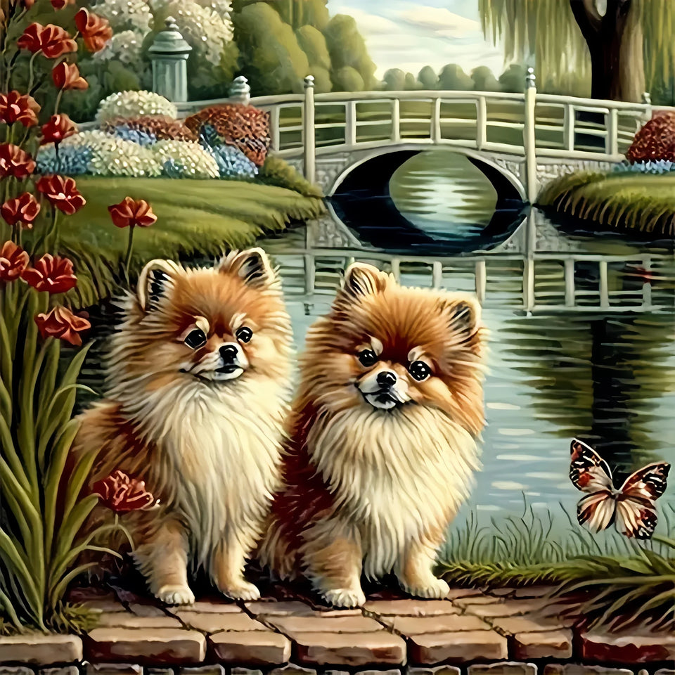 Huacan New Arrivals Diamond Painting Animal Dog Diy Full 5d Mosaic Flower Rhinestone Pictures at Home Decor Craft Kit