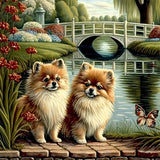 Huacan New Arrivals Diamond Painting Animal Dog Diy Full 5d Mosaic Flower Rhinestone Pictures at Home Decor Craft Kit