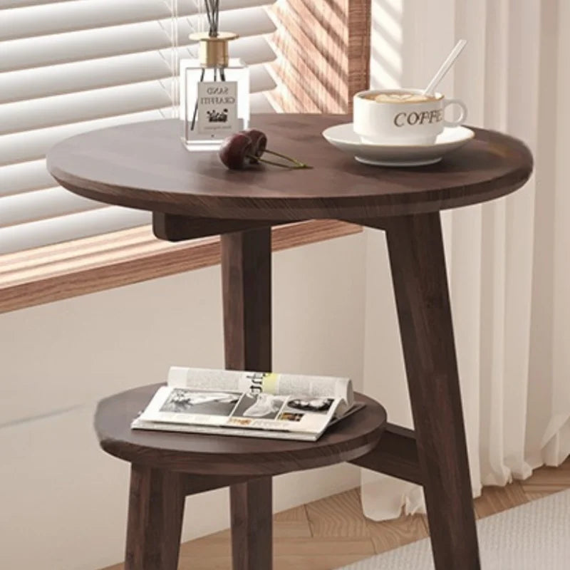 Modern Bedside Cabinets Coffee Table   Solid Wood Side Table Movable Living Room Small Coffee Table Home Furniture New