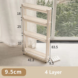 Bathroom Cabinet  Behind The Door Storage and Kitchen Storage Rack Multi-layer Narrow Cabinet Space Saving Trolley Storage Rack