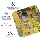 The Kiss By Gustav Klimt Coasters Kitchen Placemats Non-slip Insulation Cup Coffee Mats For Decor Home Tableware Pads Set of 4