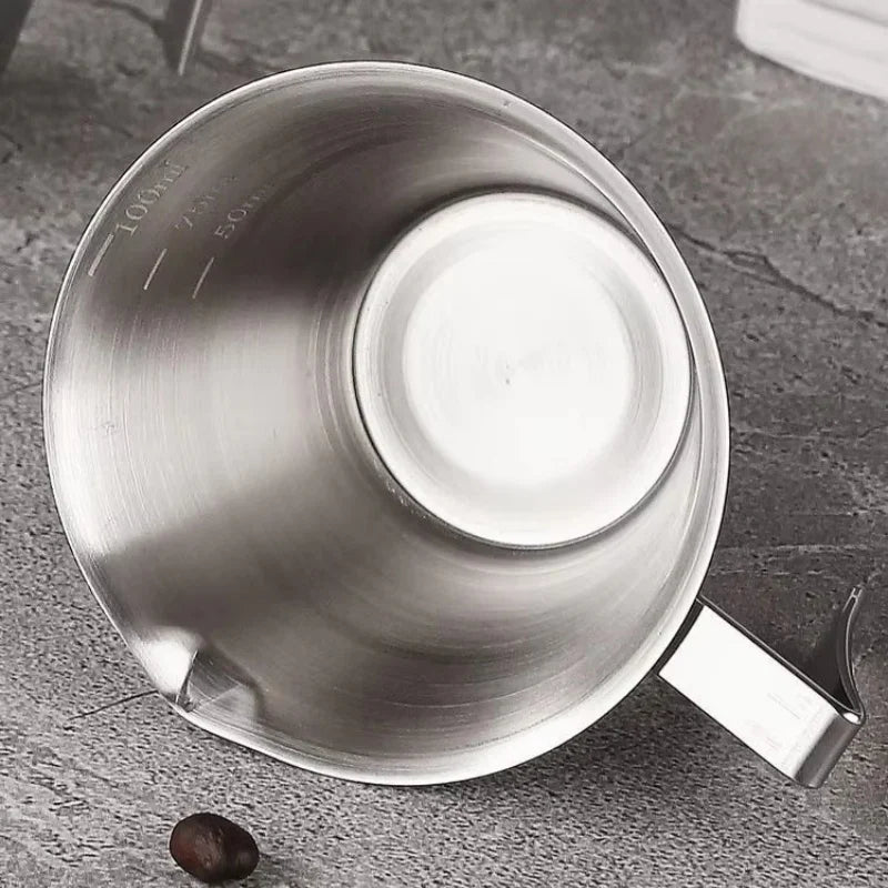 Espresso Extraction Cup 304 Stainless Steel with Scale Thickened Exquisite Ounce Coffee Cup Home Kitchen Cafe Accessories
