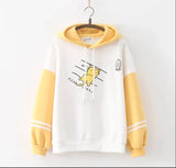 Harajuku Funny Women Hoodies 100% Cotton Winter Plus Fleece Cute Pink Anime Sweatshirt Teen Girl Kawaii Long Sleeve Y2K Hoodie