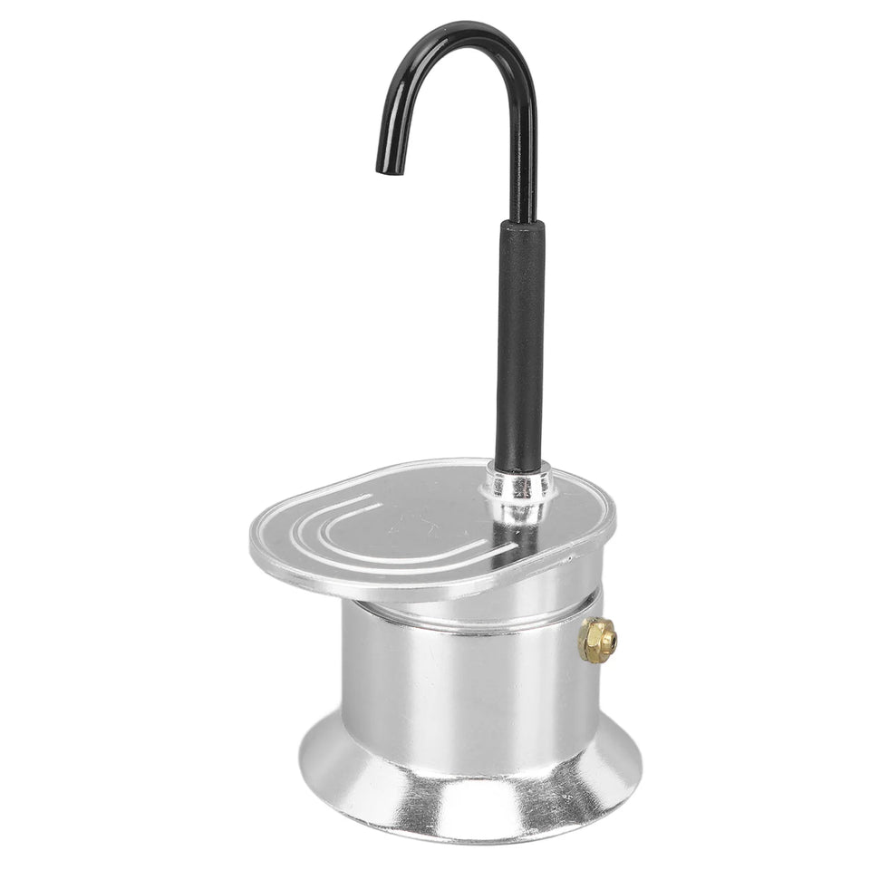 50ML Single Tube Moka Pot Cup Aluminum Alloy Spout Stovetop Italian Coffee Maker for Outdoor Parties Travel Kitchen Accessories