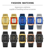 NIBOSI Mens Watches Top Brand Luxury Square Quartz Watch Men Slim Mesh Waterproof Sport Wristwatch Date Luminous Reloj Hombre