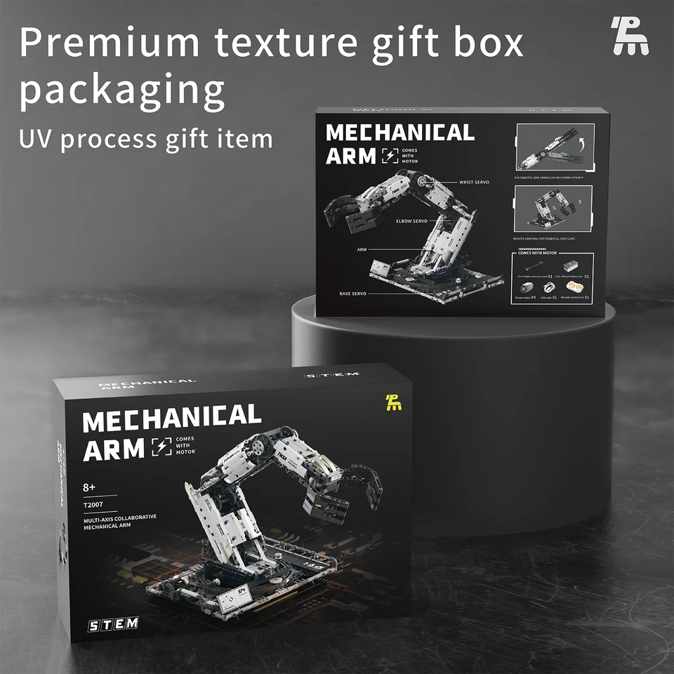 1029PCS Robotic Arm Building Blocks Set Remote Mechanical Arm Model Bricks Desktop Decoration Diy Toys For Boys Holiday Gifts