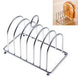 Stainless Steel Toasted Bread Rack Restaurant Home Bread Holder 6 Slices Food Tool Display Restaurant chen Accessories
