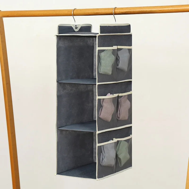 Non-woven Closet Wardrobe Cabinet Organizer Hanging Pocket Drawer Clothes Storage Clothing Home Organization Hanging Storage Bag