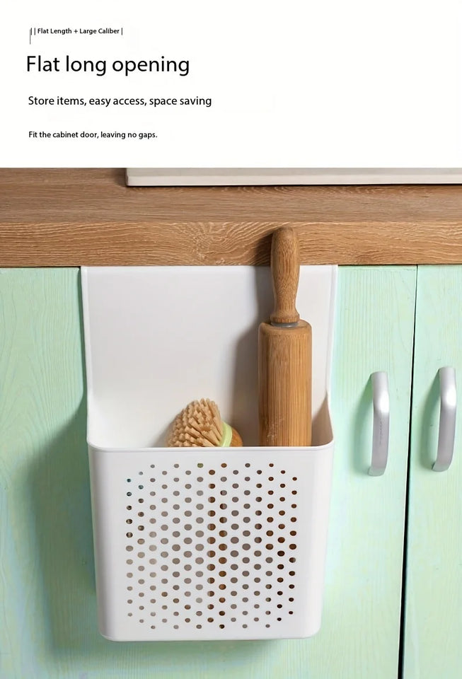 Kitchen Cabinet Door Interior Storage organizer and Box, Hanging Hook Behind the Door, Kitchen Cabinet Door Basket Shelf Baskets