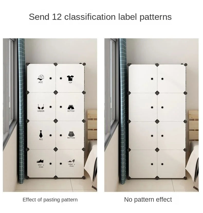 Clothes Folding Cabinets Locker Dustproof Foldable Simplicity Children Wardrobe Bedroom Furniture Organizador De Zapatos