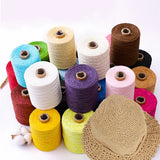 280-300M/roll Natural Raffia Straw Yarn for Knitting Crocheting Paper Threads Diy Handmade Summer Sunhat Beach Bag Freeshipping
