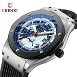 CHENXI 82442 Men's Quartz Watch Casual Outdoors Sports Watches Brand World Map Military Waterproof Men Wrist Watches Clock Gifts