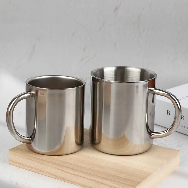 Travel Tumbler Jug Children's Milk Tea Cups Office Water Mug Double Wall 304 Stainless Steel Coffee Mug Without Lid Portable Cup