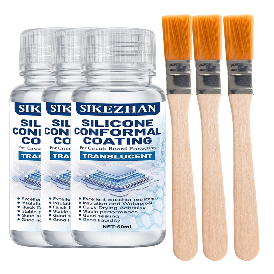 Waterproof Silicone Conformal Coating PCB Protection Lacquer Anti-corrosion Insulation Varnish with Brush for Electronic Repair