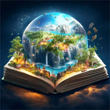 Huacan New Arrivals Diamond Painting Landscape Waterfall Full Embroidery Book Picture Of Rhinestones Wall Decor