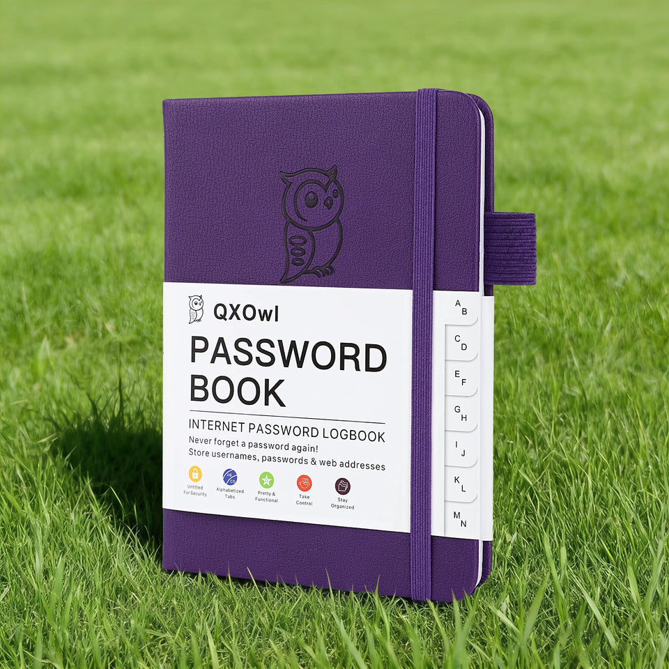 Password Book with Alphabetical tabs. Hardcover Password Keeper Notebook for Seniors, Internet Password Logbook Journal, Address