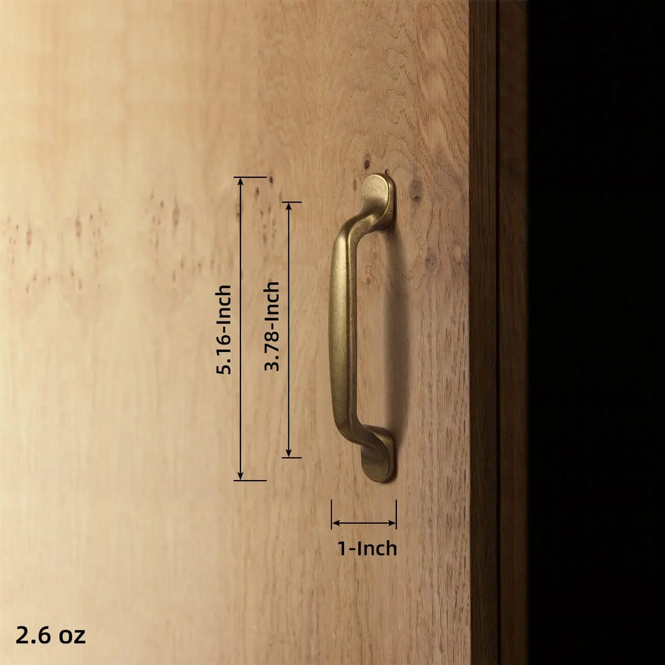 Antique Brass Cabinet Knobs Drawer Handles Zinc Alloy Pulls Mid-Century Modern Hardware for Kitchen and Bathroom Cupboard