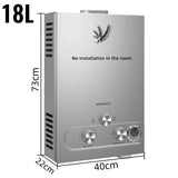 Sihao LPG Liquefied Petroleum Gas Water Heater 6L 8L 10L 12L 16L 18L Liquefied Petroleum Gas Propane Butane Hot Water Heater