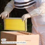 30-Pack Natural Beeswax Hive Foundations Beekeeper's Starter Kit 7.68x16.34" Beekeeping Sheets for Increased Honey Production