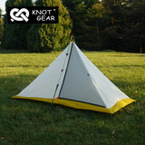 Knot Hufu1 Outdoor Camping Pyramind Tent Lightweight 20D Double Silicone Hiking Traveling Backpack 1P-2P Octagonal Tent