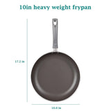 10 Inch Heavy Duty Nonstick Aluminum Skillet Easy Release Dishwasher Safe Anti-Slip Handle Perfect Everyday Cooking