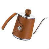 304 Stainless Steel Pour Coffee Kettle Practcial Brown Gooseneck Kettle For Smooth Pour Coffee Experience