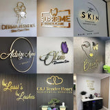 Custom 3D Metal Letters Business Logo Commercial Storefront Sign Office Clinic Spa Nail Company Signboard  Metal Channel Letters