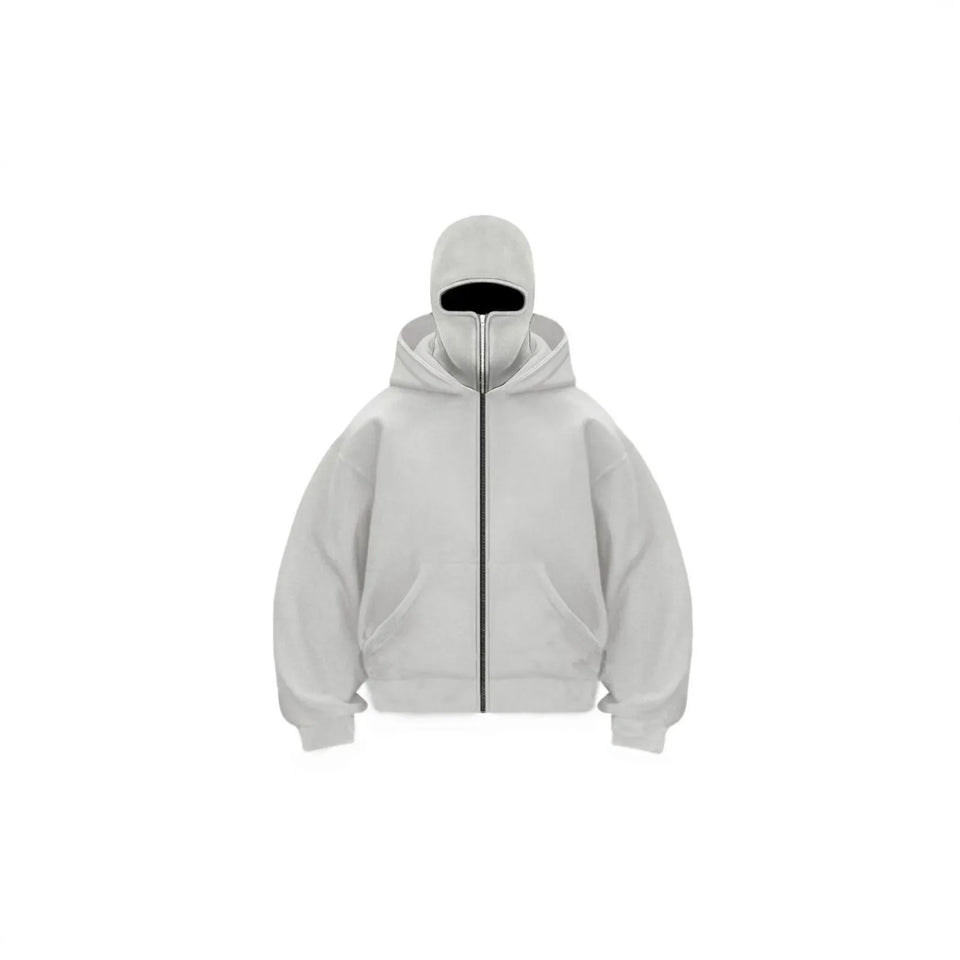 2025 Men Balaclava Y2K Gothic Harajuku Winter New Item Double Hooded Sweatshirt Autumn Men's Hooded Mask Zipper Sportswear Women