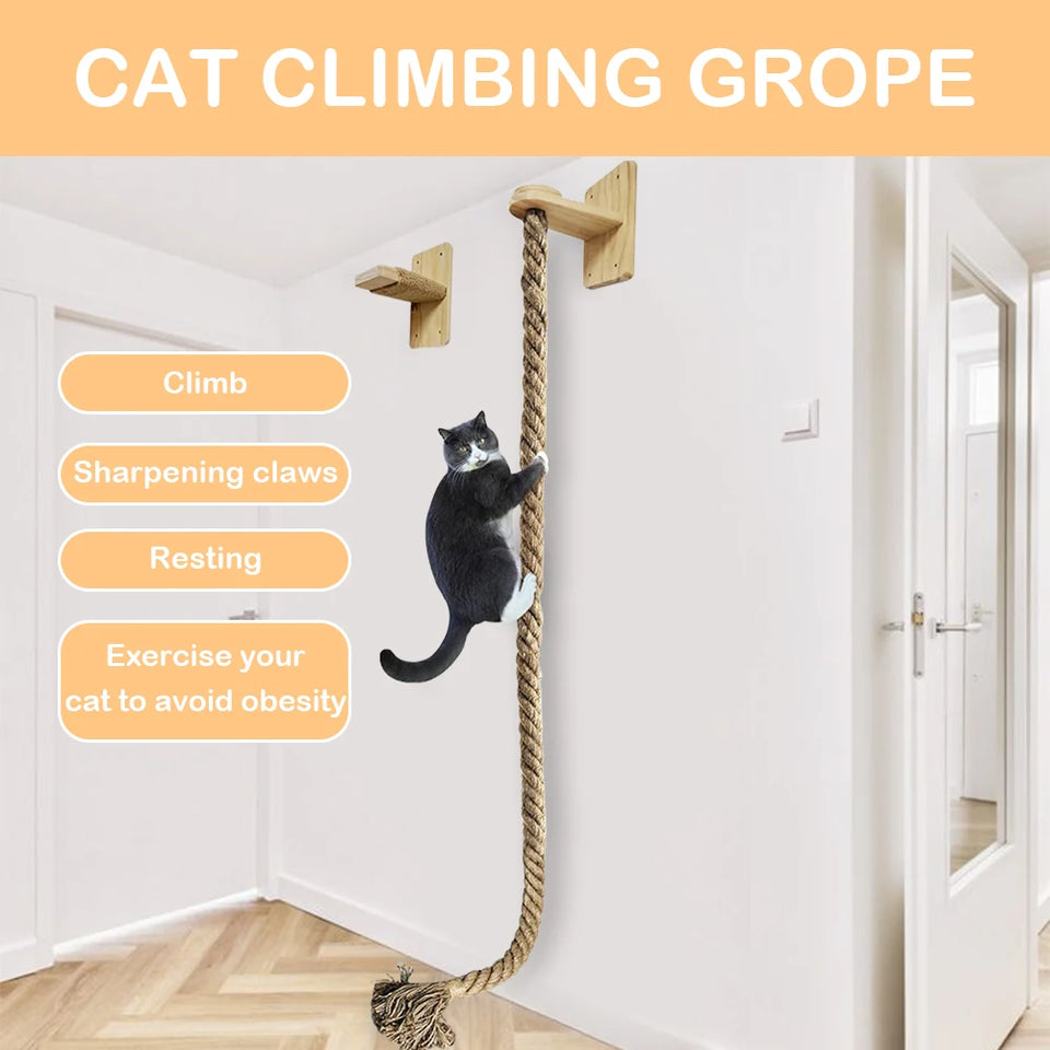 Cat Climbing Rope Wear Resist Climbing Training Rope Reusable Claw Grinding Tool for Cat Furniture Scratcher Play Equipment