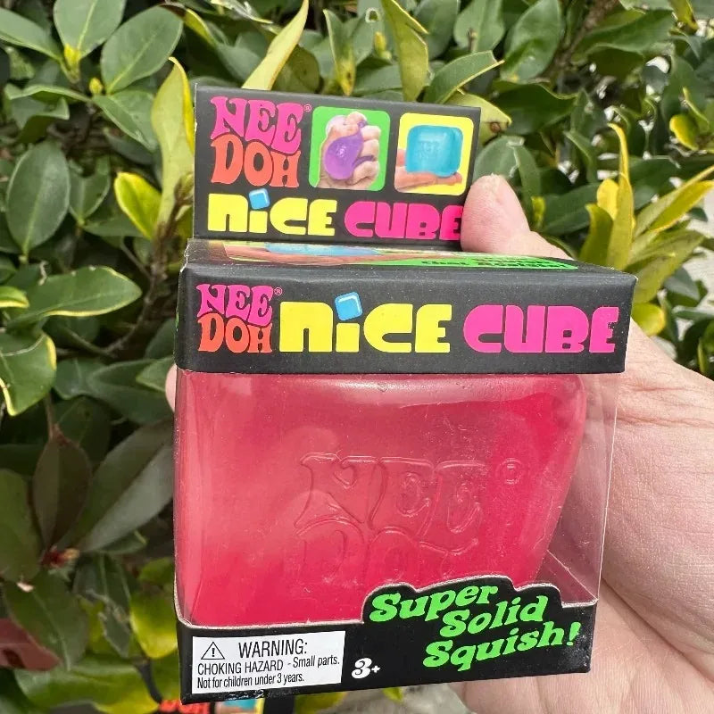 Nice Cube Stress Relief Toy | Super Solid Squish Sensory Fidget | Slow Rising Ice Cube Anxiety Relief