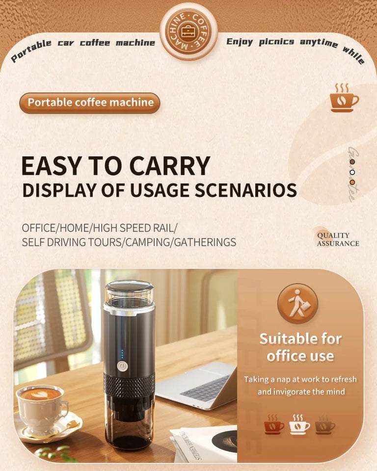 Electric Portable Coffee Machine Capsule Ground Coffee Brewer Suitable for Coffee Powder And Coffee Capsule - Coffee Maker