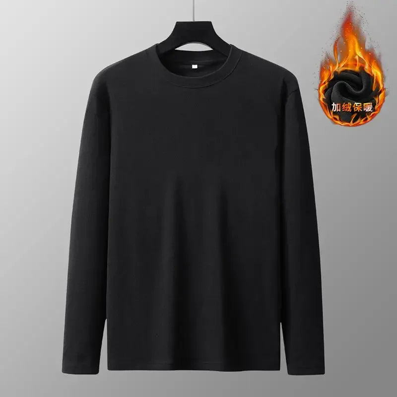 Men's Winter Pullovers Warm Sweatshirt Big Size 85-150kg Plus Size 3XL-8XL Long Sleeve Pullover T-shirt Sports Tops